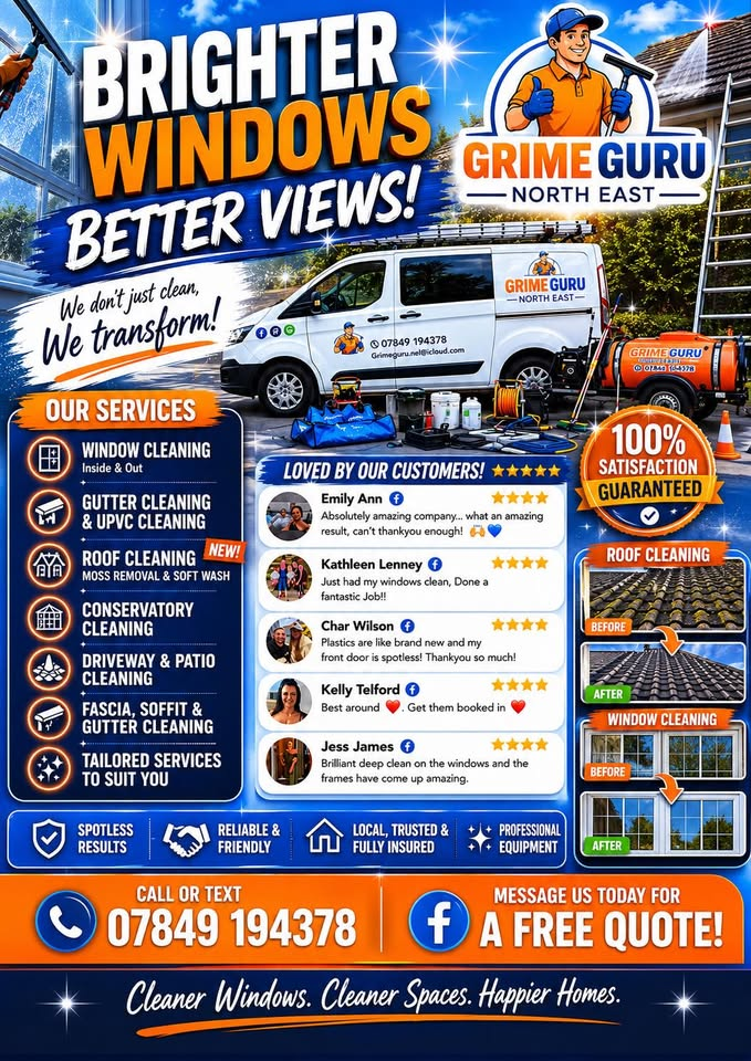 Grime Guru North East exterior cleaning services
